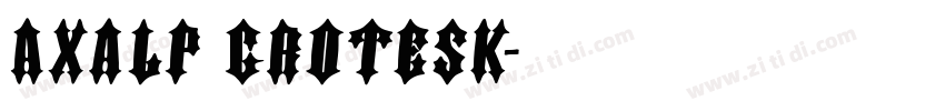 Axalp Grotesk字体转换